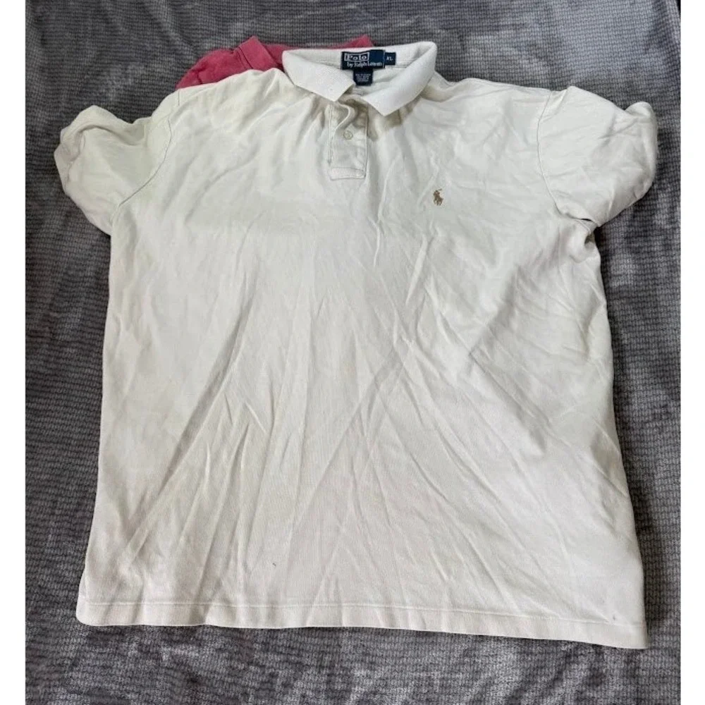 VTG. Lot of 4 Polo Ralph‎ Lauren Mens XL Short Sleeve Polo Shirts Multicolor